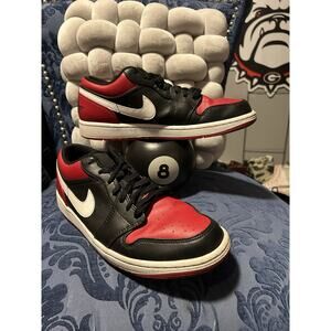 Nike Air Jordan 1 Low "Bred" Black Red White size 8.5/EU 41